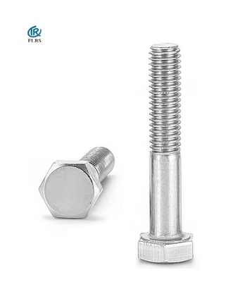 شراء الفولاذ المقاوم للصدأ مسدس رئيس البراغي نصف الموضوع DIN931 / M10 online manufacture