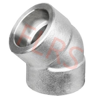 شراء مقبس لحام 45 درجة كوع مزورة خط أنابيب تركيب الفولاذ المقاوم للصدأ A182 F304 F316 online manufacture
