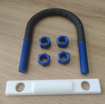 شراء M6، M8، M10، M12، M14، M16 PTFE طلاء U-البراغي مع Polyshrink ،4 المكسرات ونصف مستدير i-العمود online manufacture