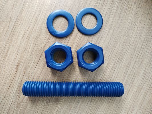 شراء Good Partner for Stud Bolt c/w 2 Heavy Hex Nuts & 2 Plain Washers Totally with PTFE Coating Finish تصنيع عبر الإنترنت