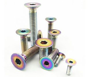 شراء مسامير غاطسة متعددة الألوان من التيتانيوم GR2 مع رأس Torx سداسي مسطح online manufacture