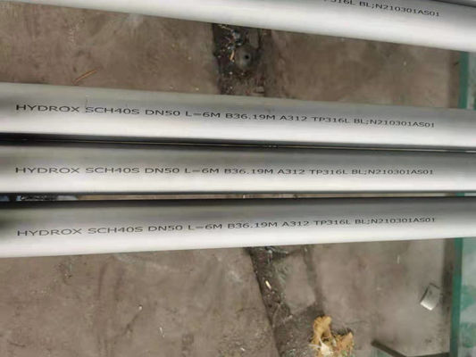 شراء TP316L أنابيب الفولاذ المقاوم للصدأ غير الملحومة ASTM A312 مع غطاء النهاية online manufacture