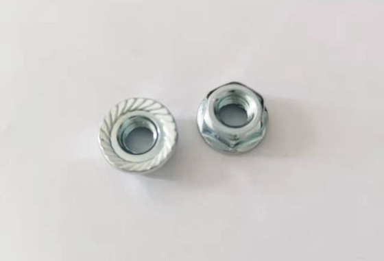 شراء صواميل شفة مسننة من الصلب الكربوني المجلفن عرافة 4.8 درجة DIN6923 online manufacture