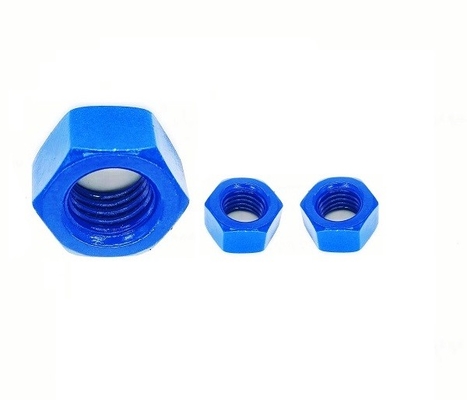 PTFE طلاء مسدس رئيس المكسرات / A194 2H Hex Nut GB / T 6170