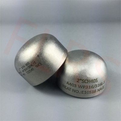 غطاء نهاية فولاذي ملحوم بعقب ASTM A403 WP316 / 316L لخزانات الصلب