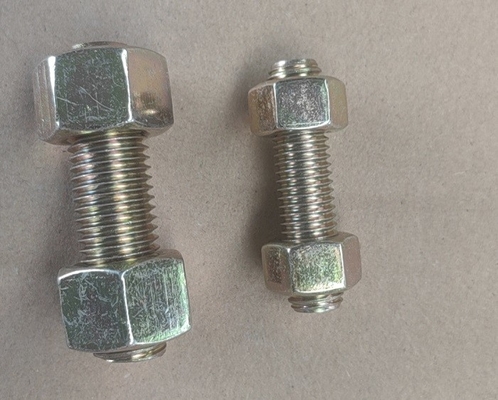 مطلي بالكرومات ثنائي كرومات مسمار ملولب برغي سداسي الجوز ASME A193